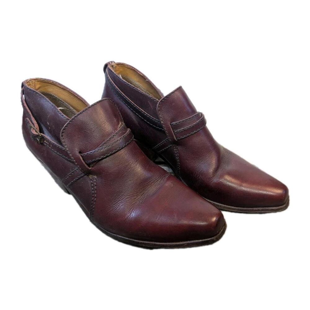 Vintage 1970s Maroon Glenn Shoe 9 And 1/2d Leather